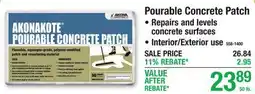 Menards Akona Pourable Concrete Patch offer