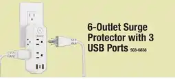 Menards 6-Outlet Surge Protector with 3 USB Ports offer