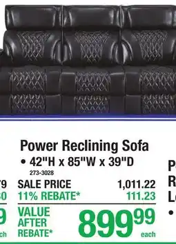 Menards Discovery Power Reclining Sofa offer
