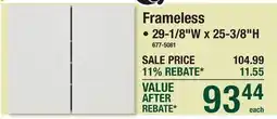 Menards Frameless Medicine Cabinet offer