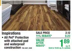 Menards Inspirations LAMINATE FLOORING offer