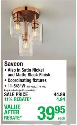 Menards Saveon CEILING LIGHTS offer