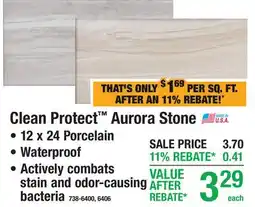 Menards Tile Clean Protect Aurora Stone offer