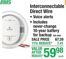 Menards KIDDE Interconnectable Direct Wire offer