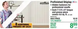 Menards Dakota Prefinished Shiplap offer
