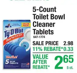 Menards Ty-D-Bol 5-Count Toilet Bowl Cleaner Tablets offer