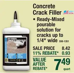 Menards Concrete Crack Filler offer