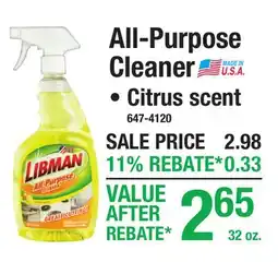 Menards Libman All-Purpose Cleaner offer