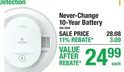 Menards Never-Change 10-Year Battery SMOKE ALARMS offer
