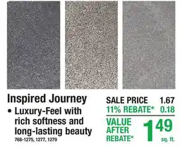Menards Inspired Journey CARPET offer