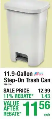 Menards 11.9-Gallon Step-On Trash Can offer