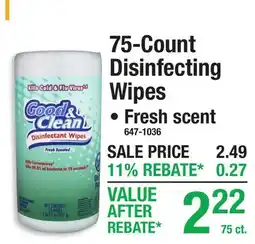 Menards 75-Count Disinfecting Wipes offer