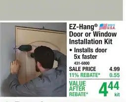 Menards EZ-Hang Door or Window Installation Kit offer