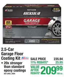 Menards 2.5-Car Garage Floor Coating Kit offer
