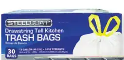 Menards 30-Count Drawstring Trash Bags offer