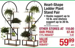 Menards Heart-Shape Ladder Plant Stand Pair offer