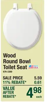 Menards Wood Round Bowl Toilet Seat offer