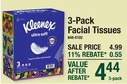 Menards 3-Pack Facial Tissues offer
