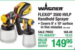 Menards WAGNER FLEXiO 3500 HVLP Handheld Sprayer offer
