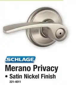 Menards Schlage Merano Privacy offer