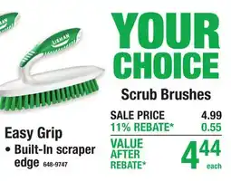 Menards Easy Grip Scrub Brushes offer