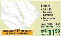 Menards Elmont TILE offer