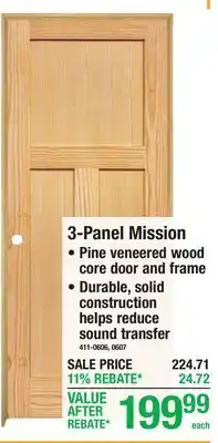 Menards Mastercraft 3-Panel Mission Interior Doors offer
