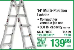 Menards 14' Multi-Position Ladder offer