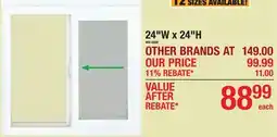 Menards 24W x 24H SLIDING offer