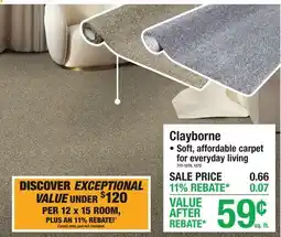 Menards Clayborne Carpet offer
