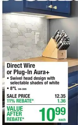 Menards Direct Wire or Plug-In Aura+ offer