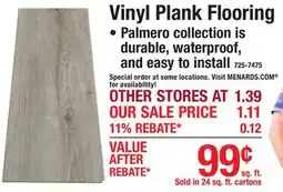 Menards Vinyl Plank Flooring offer