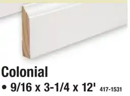 Menards Mastercraft Colonial Moulding offer