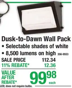 Menards Dusk-to-Dawn Wall Pack offer