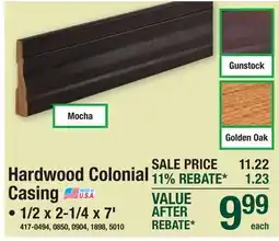Menards Hardwood Colonial Casing offer