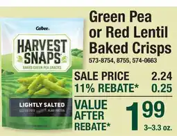 Menards Green Pea or Red Lentil Baked Crisps offer