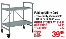 Menards Folding Utility Cart offer