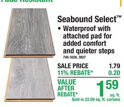 Menards Seabound Select LAMINATE FLOORING offer
