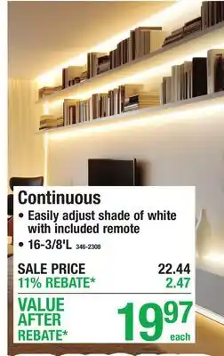 Menards Continuous FLEXIBLE TAPE LIGHTS offer