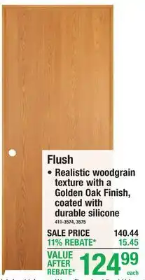 Menards Flush Prefinished Door offer