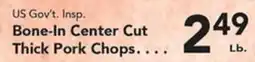 Eurofresh Market US Gov't Insp. Bone-In Center Cut Thick Pork Chops offer