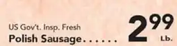 Eurofresh Market US Gov't. Insp. Fresh Polish Sausage offer