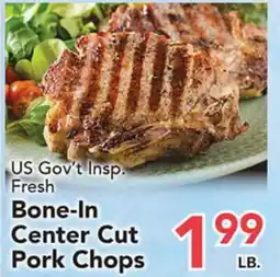 Eurofresh Market US Gov't Insp. Fresh Bone-In Center Cut Pork Chops offer