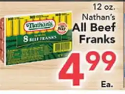 Eurofresh Market Nathan's All Beef Franks offer