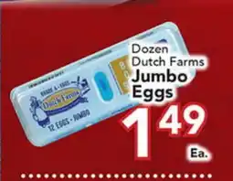 Eurofresh Market Dozen Dutch Farms Jumbo Eggs offer