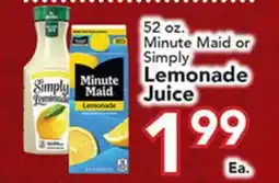 Eurofresh Market 52 oz. Minute Maid Or Simply Lemonade Juice offer