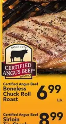 Eurofresh Market Certified Angus Beef Boneless Chuck Roll Roast offer