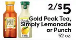 Rich's Fresh Market Gold Peak Tea, Simply Lemonade or Punch offer