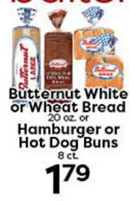 Rich's Fresh Market Butternut White or Wheat Bread 20 oz. or Hamburger or Hot Dog Buns 8 ct offer
