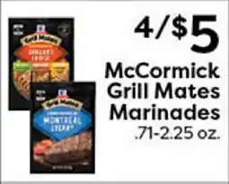 Rich's Fresh Market McCormick Grill Mates Marinades offer